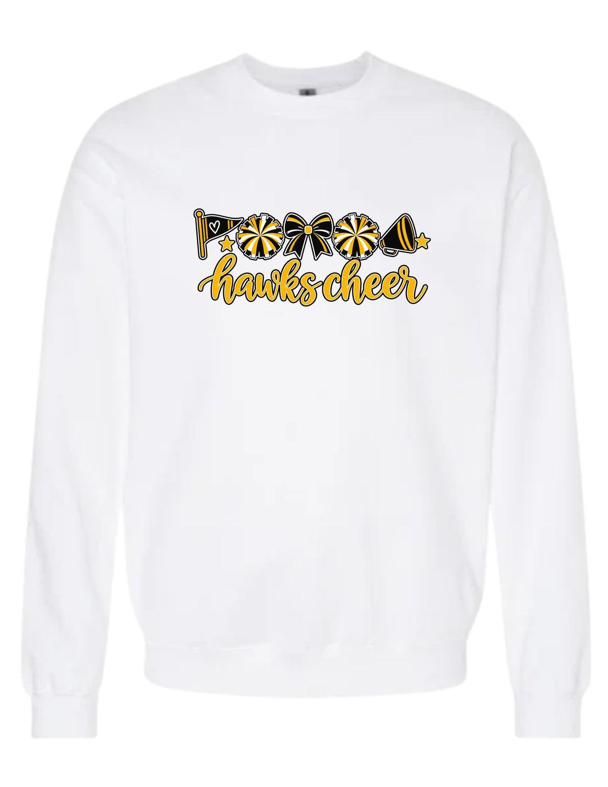 Hawks Cheer Sticker Crewneck