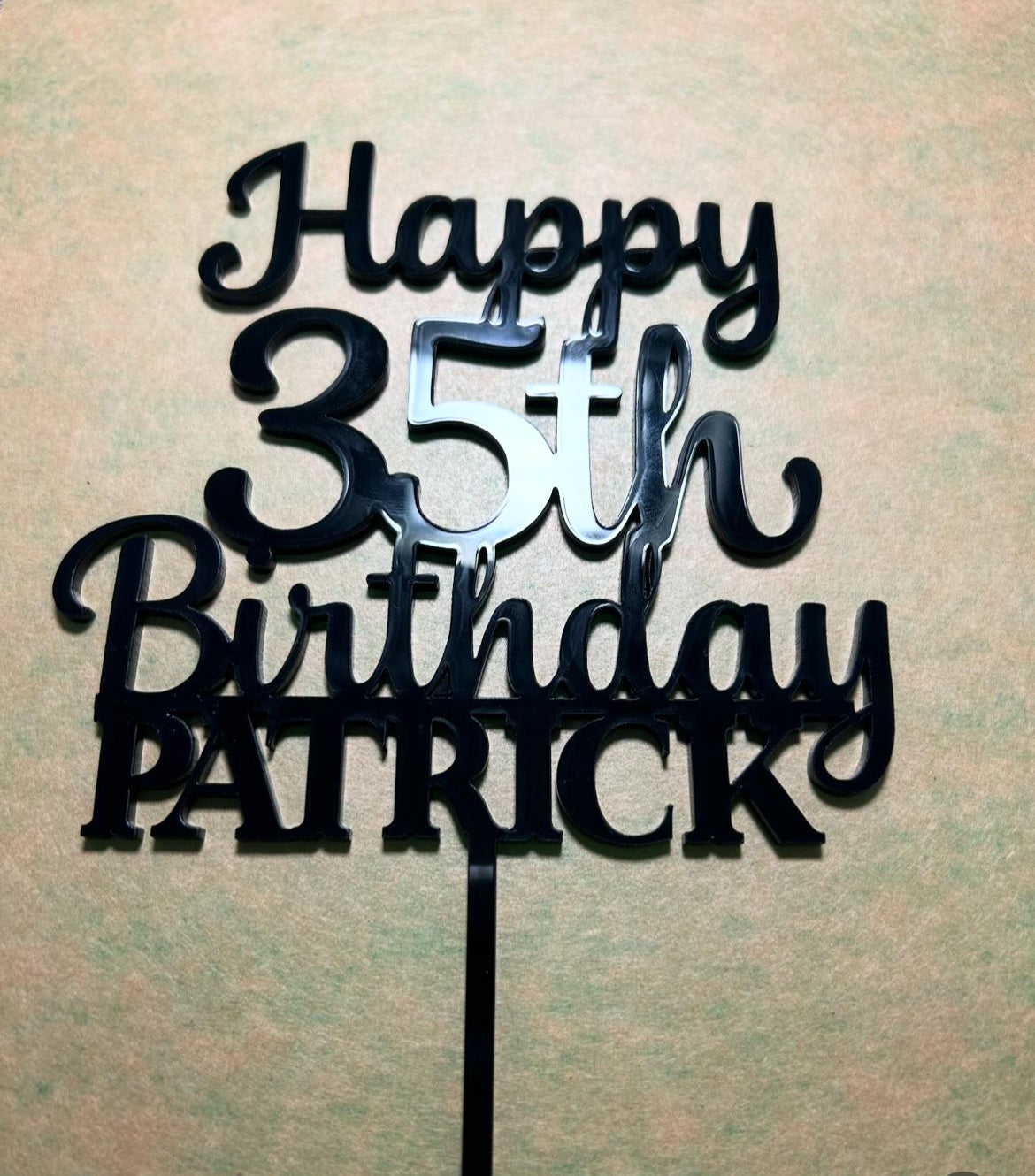 Single Layer Acrylic Cake toppers
