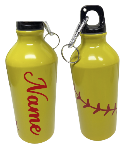 Personalized Softball Metal Water Bottle