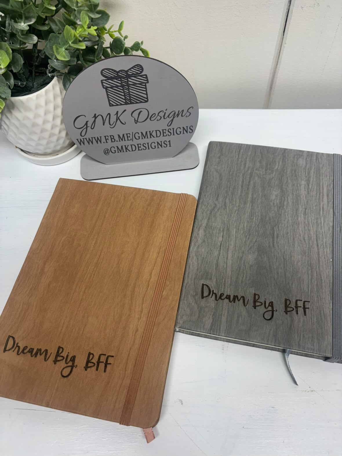 Engraved Wood Grain Journal