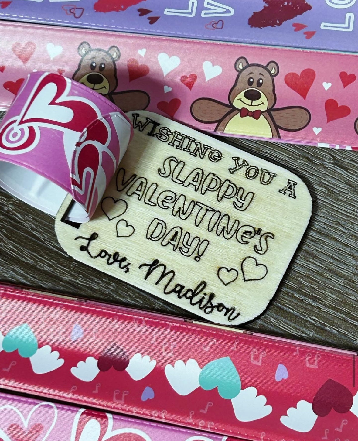 Slap On Bracelet and Personalized Message