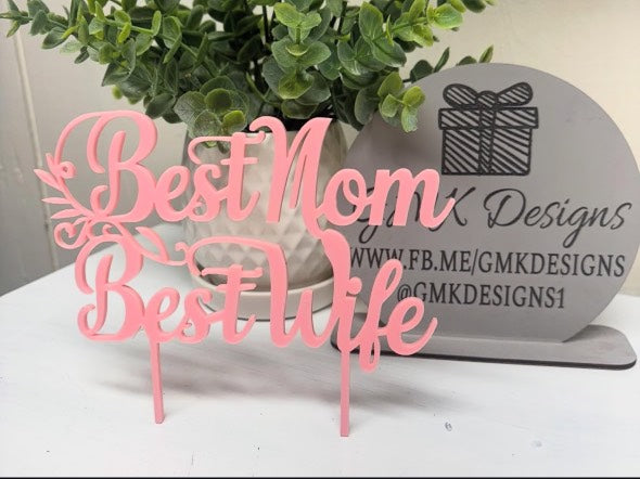 Single Layer Acrylic Cake toppers