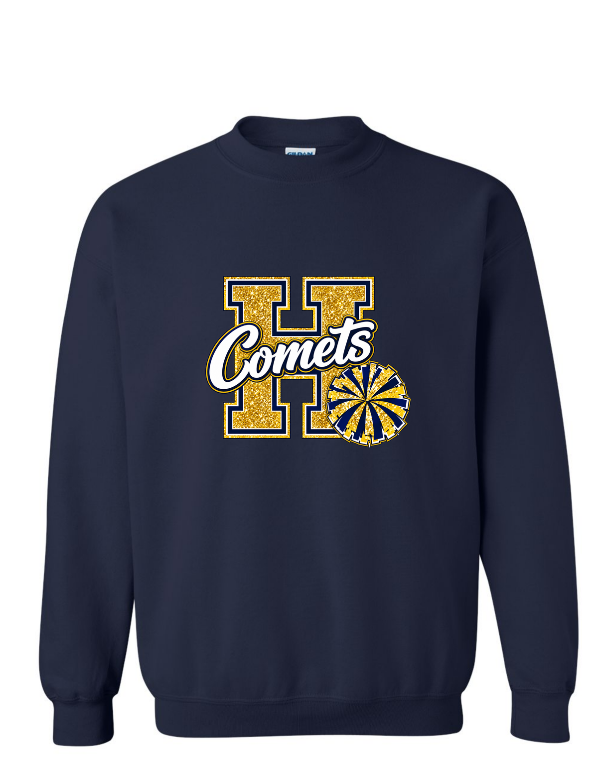 HHS Comets Cheer "Glitter" Crewneck Sweatshirt