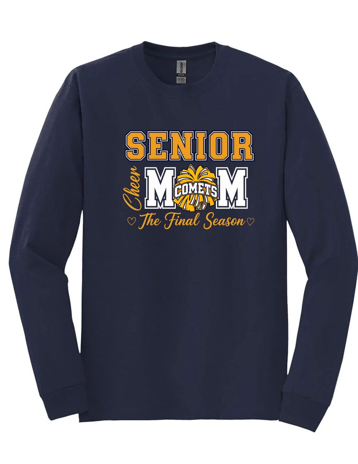 HHS Comets Senior MOM/DAD Cheer Long Sleeve T-Shirt