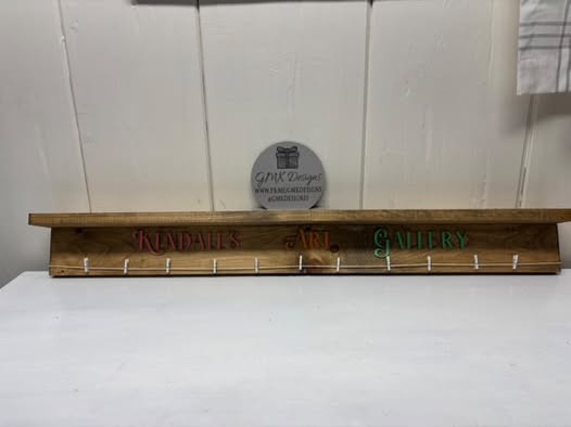 Wood Artwork Display Shelf