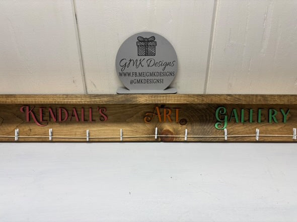 Wood Artwork Display Shelf
