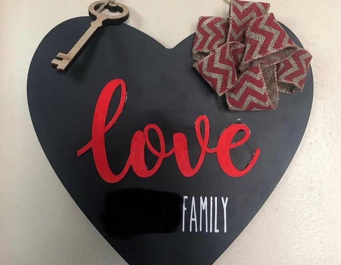 Valentines Love Wood Sign