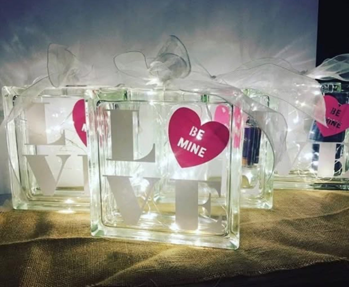 Valentines Love Glass Light