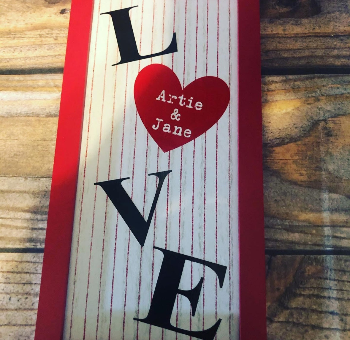 Valentines Red Boarder Sign