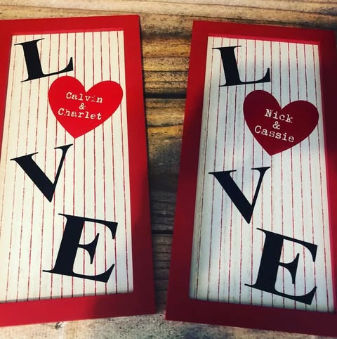 Valentines Red Boarder Sign