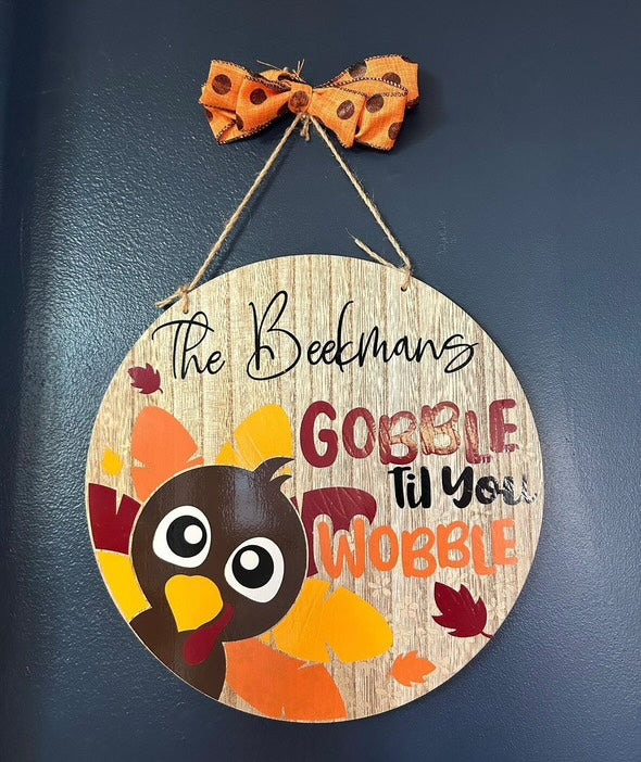 Turkey Thanksgiving Sign