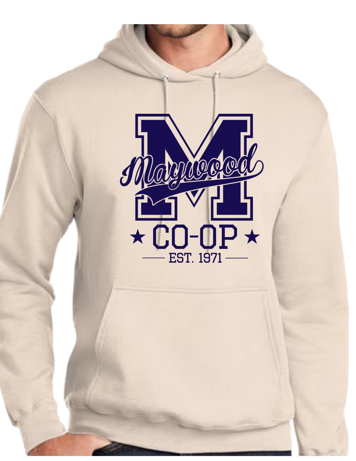 Maywood Co-Op M Logo Adult Hoodie