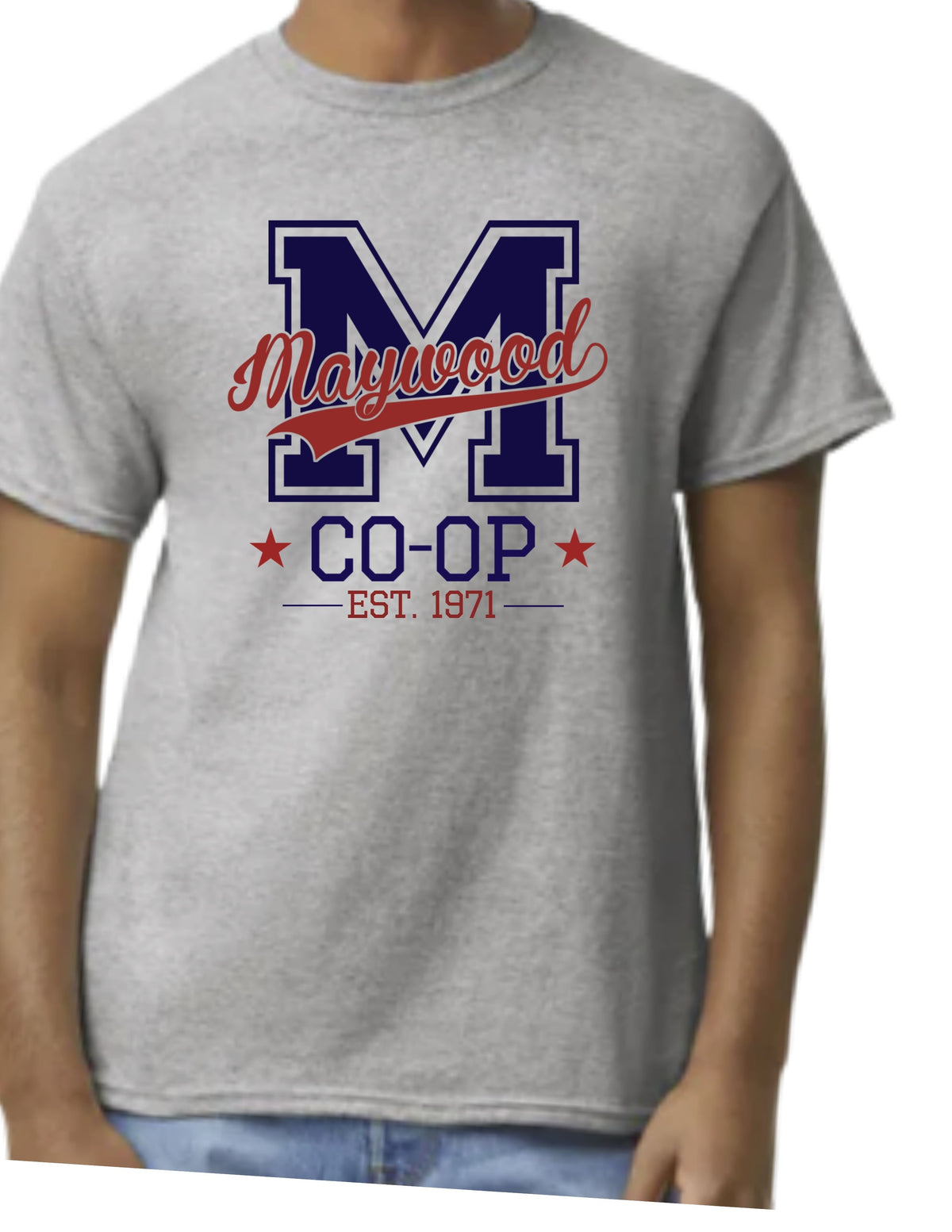 Maywood Co-Op M logo Adult T-Shirt