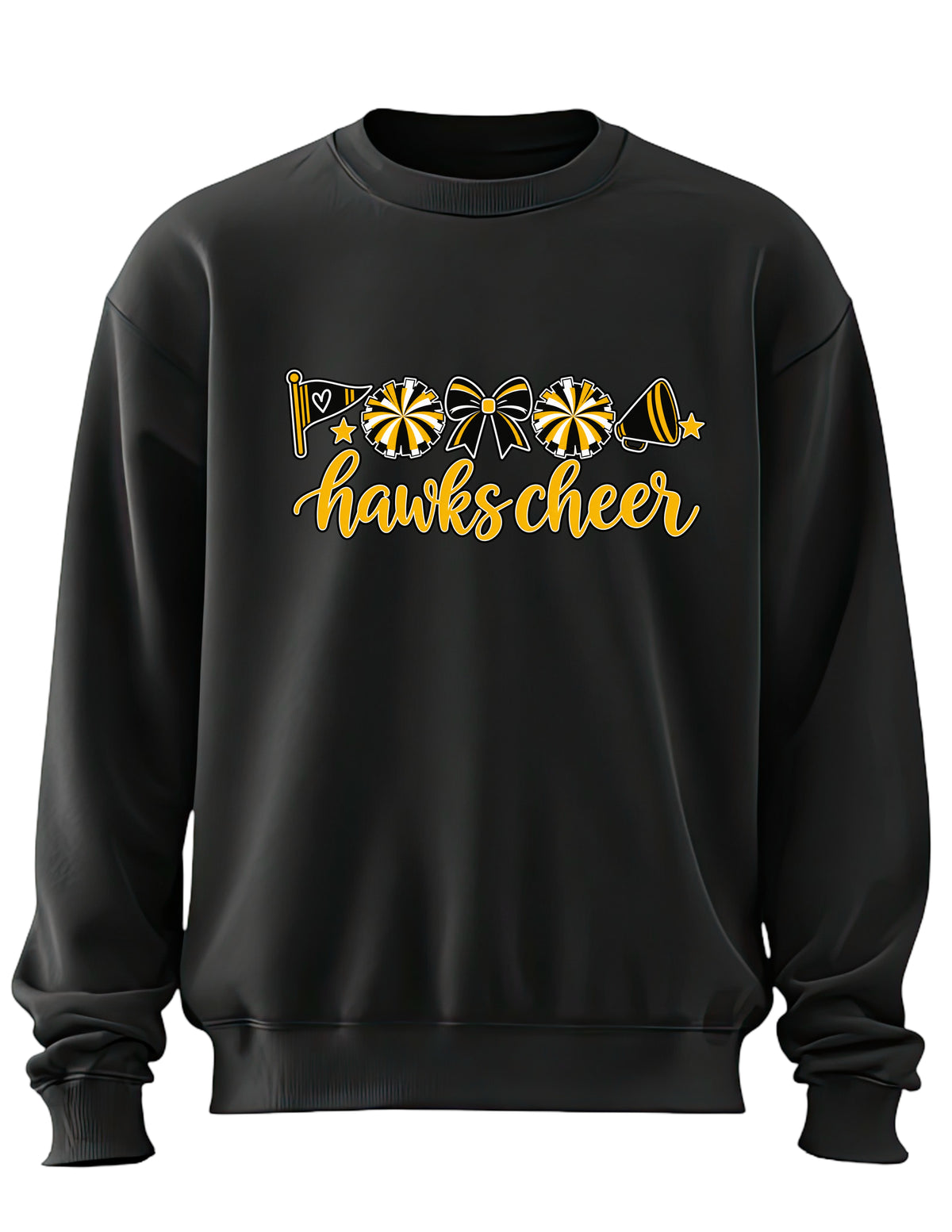 Hawks Cheer Sticker Crewneck