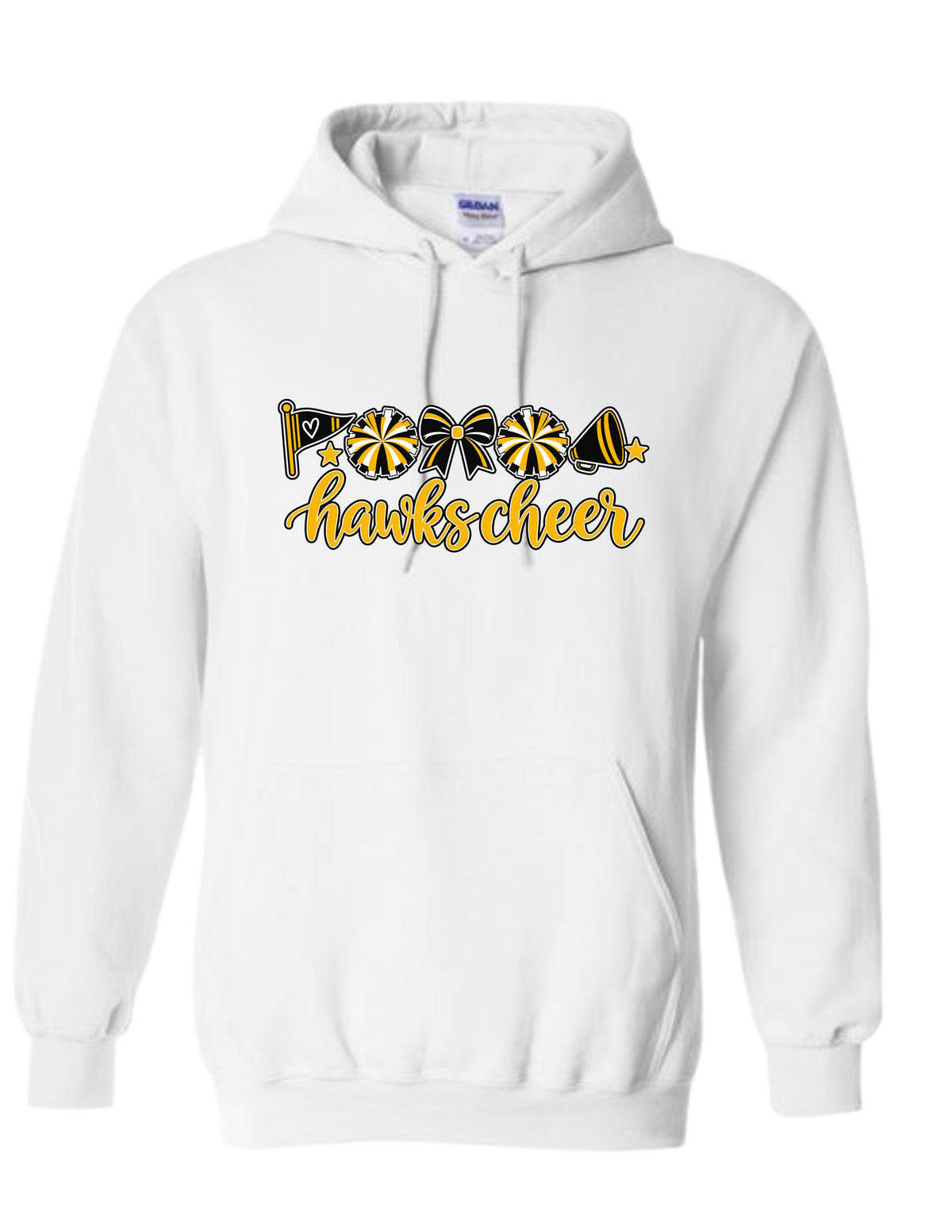 Hawks Cheer Sticker Hoodie
