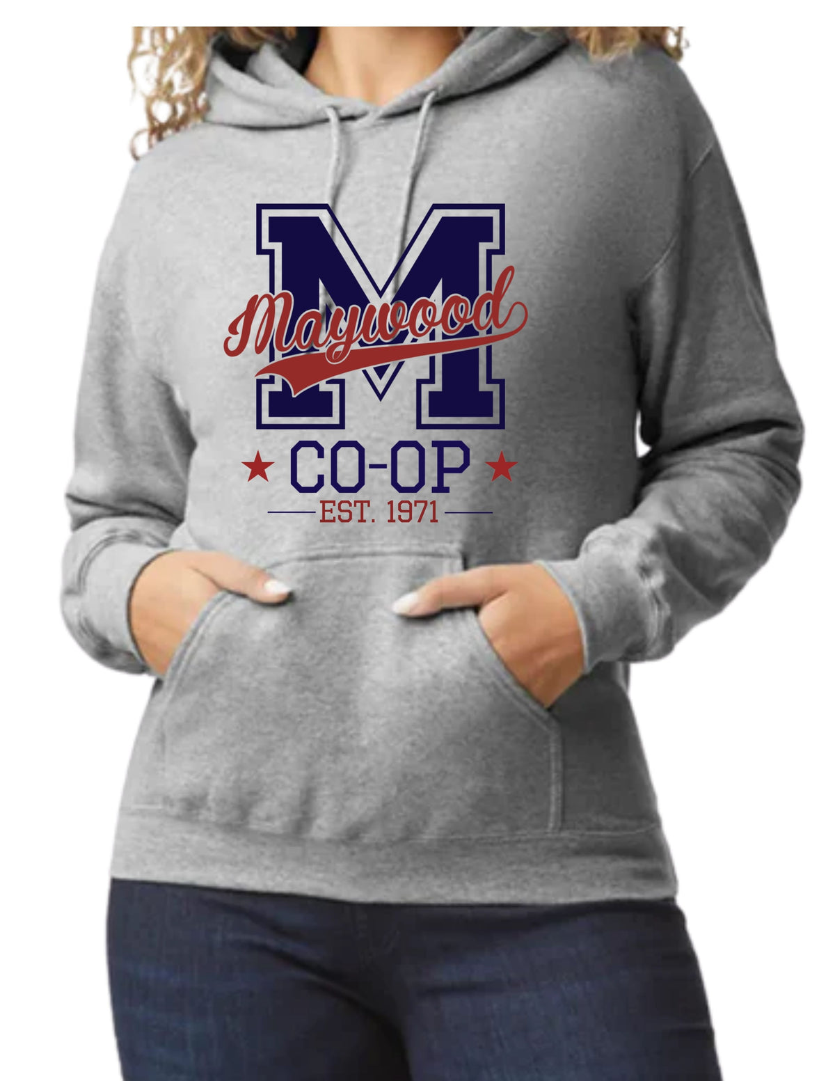 Maywood Co-Op M Logo Adult Hoodie