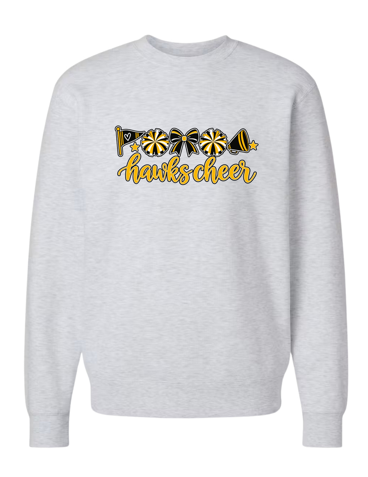 Hawks Cheer Sticker Crewneck