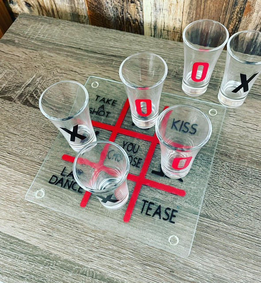 Shot Glass Tik-Tac-Toe Board