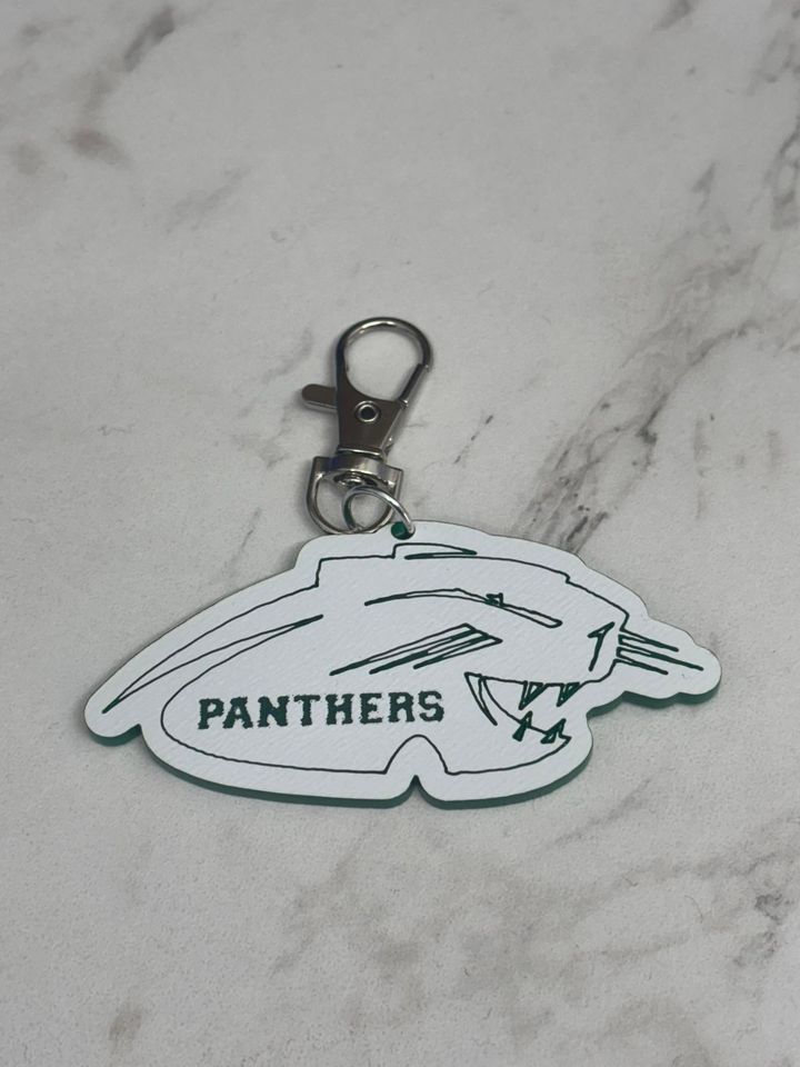 Panthers Logo Acrylic Keychain/Bag tag