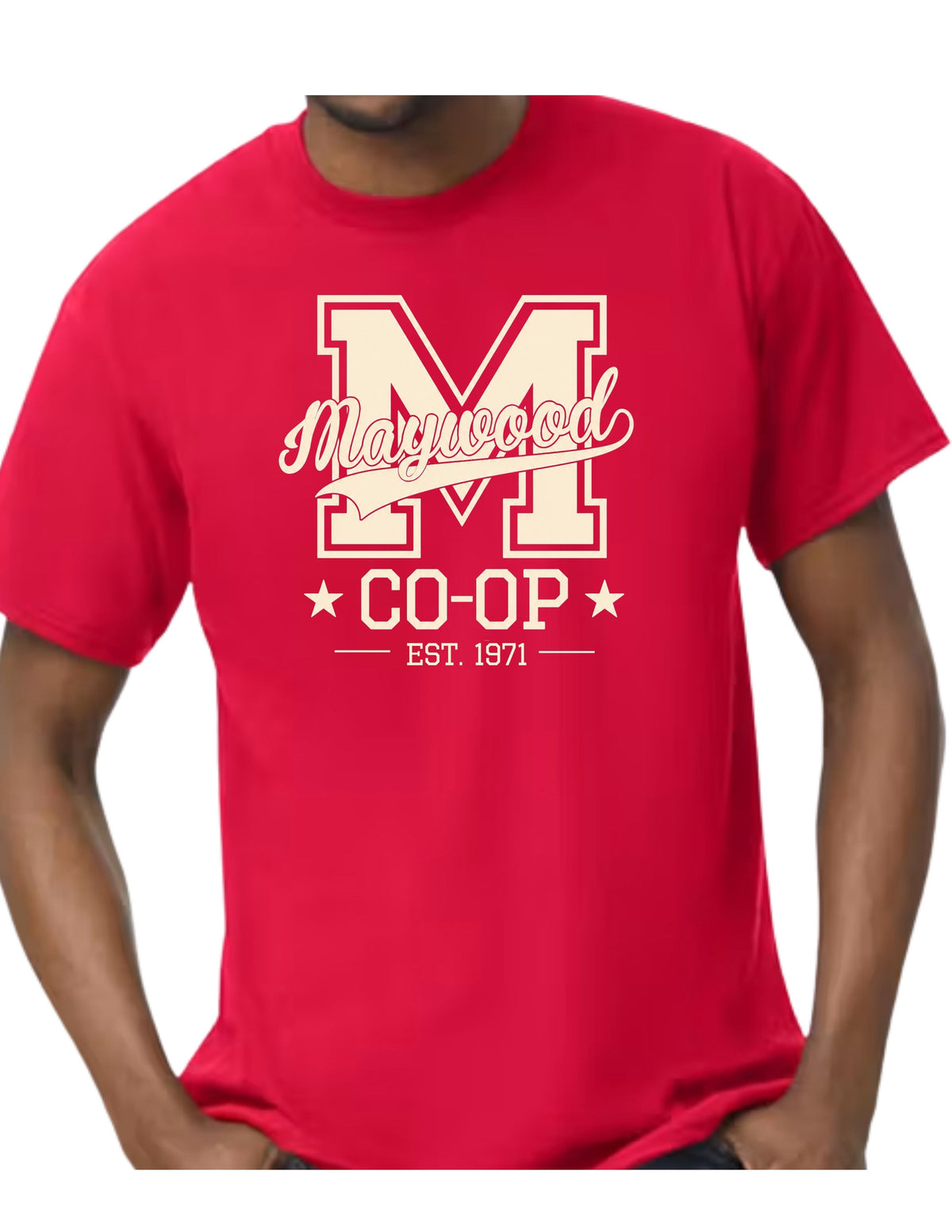 Maywood Co-Op M logo Adult T-Shirt