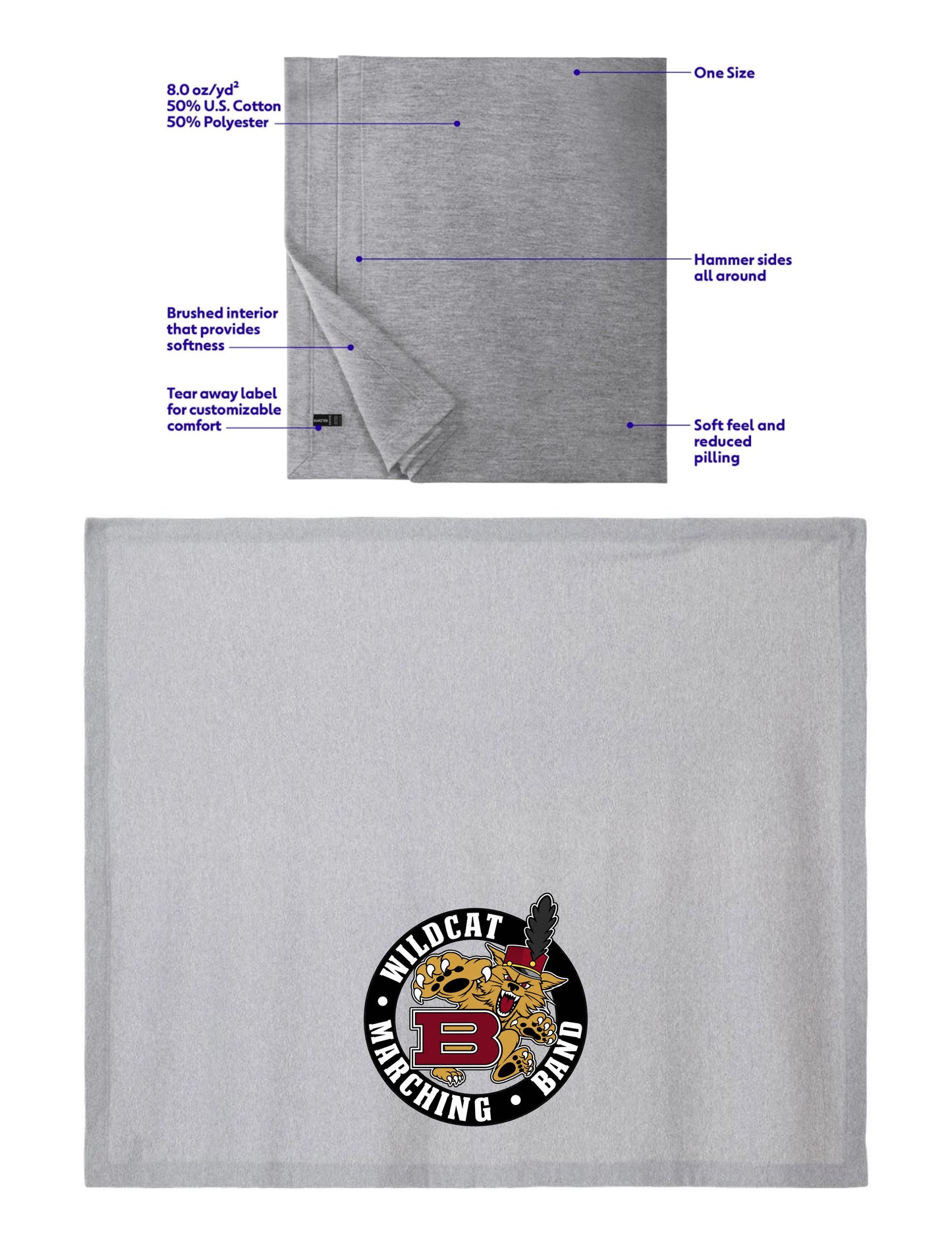 Becton Marching Band Blanket