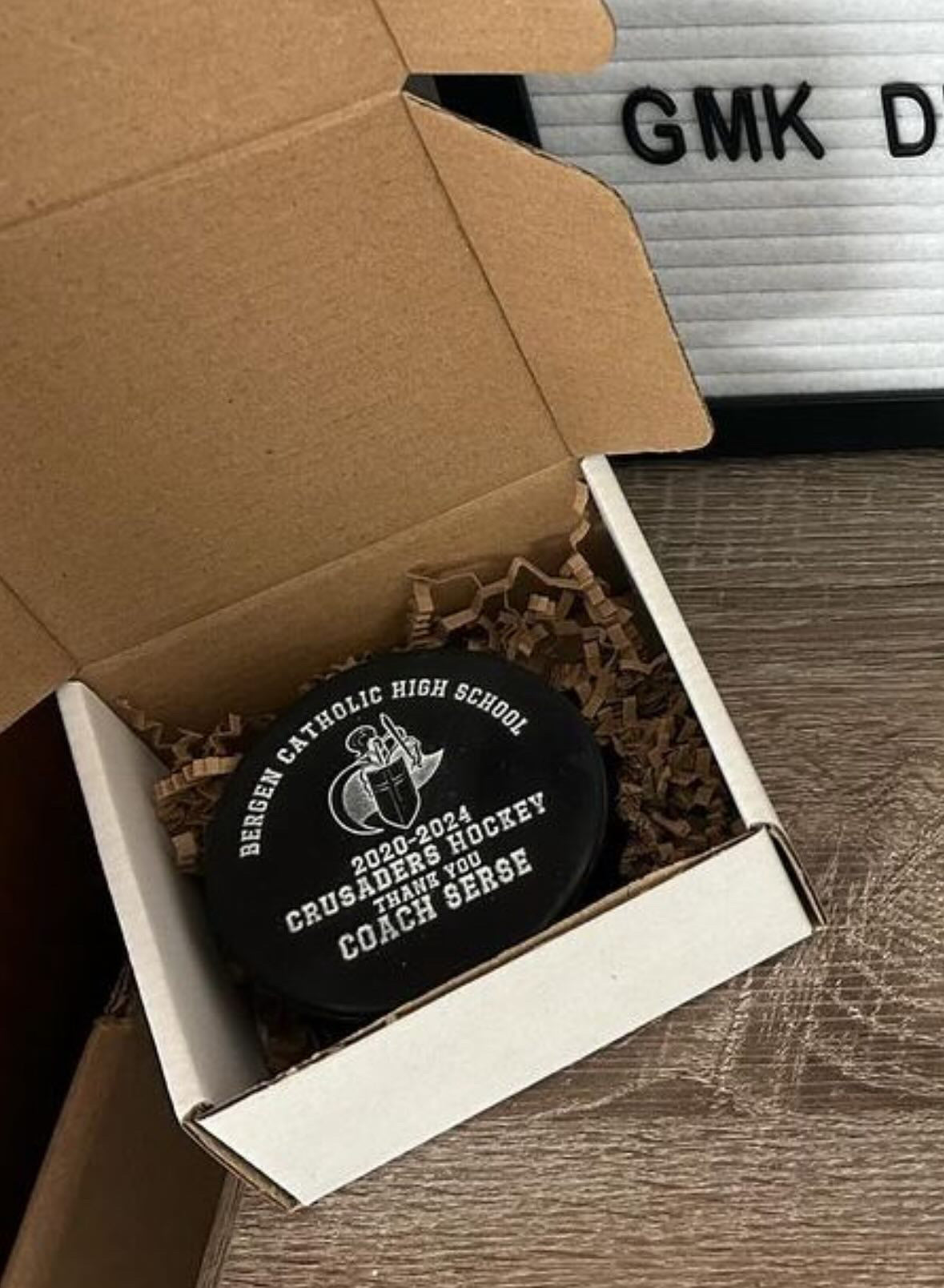 Coach Personalized Hockey Pucks