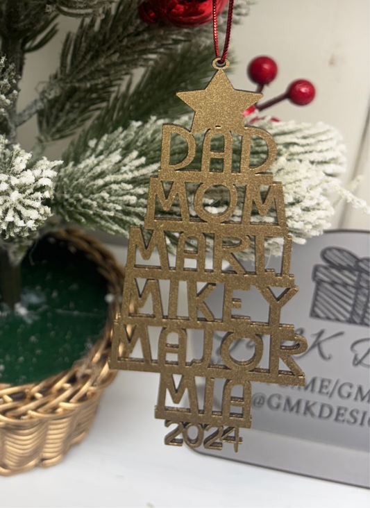 Family tree ornament