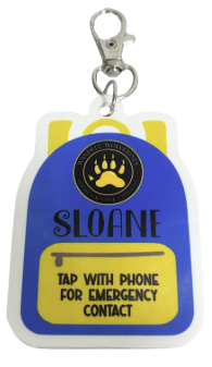 Wandell Tap for Emergency Contact Backpack Tag
