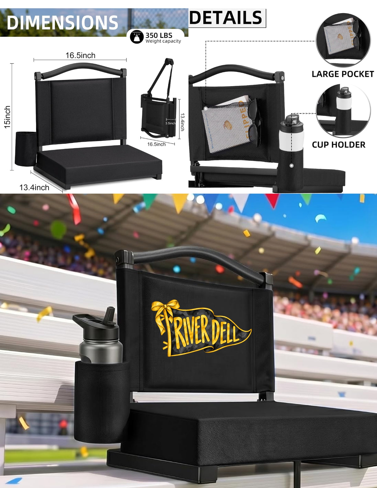 River Dell Stadium Chair