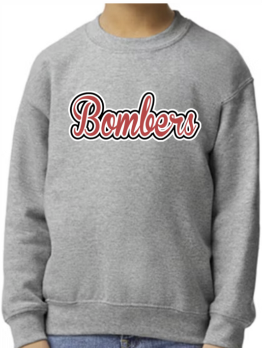 Bombers Youth Script Crewneck Sweatshirt