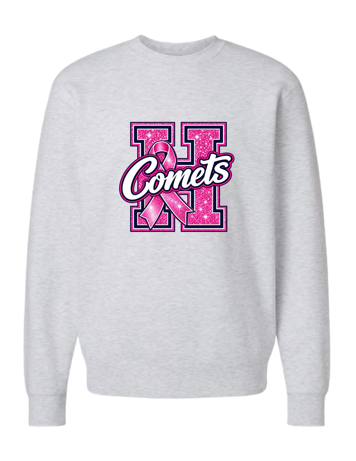 HHS Comets Pink Out Crewneck Sweatshirt