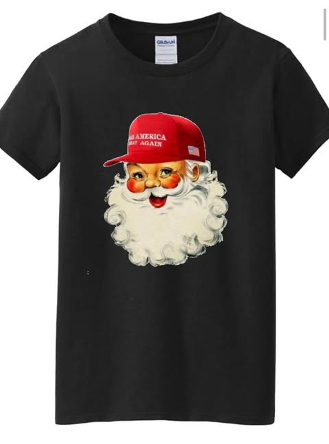 Santa in a MAGA Hat T-Shirt