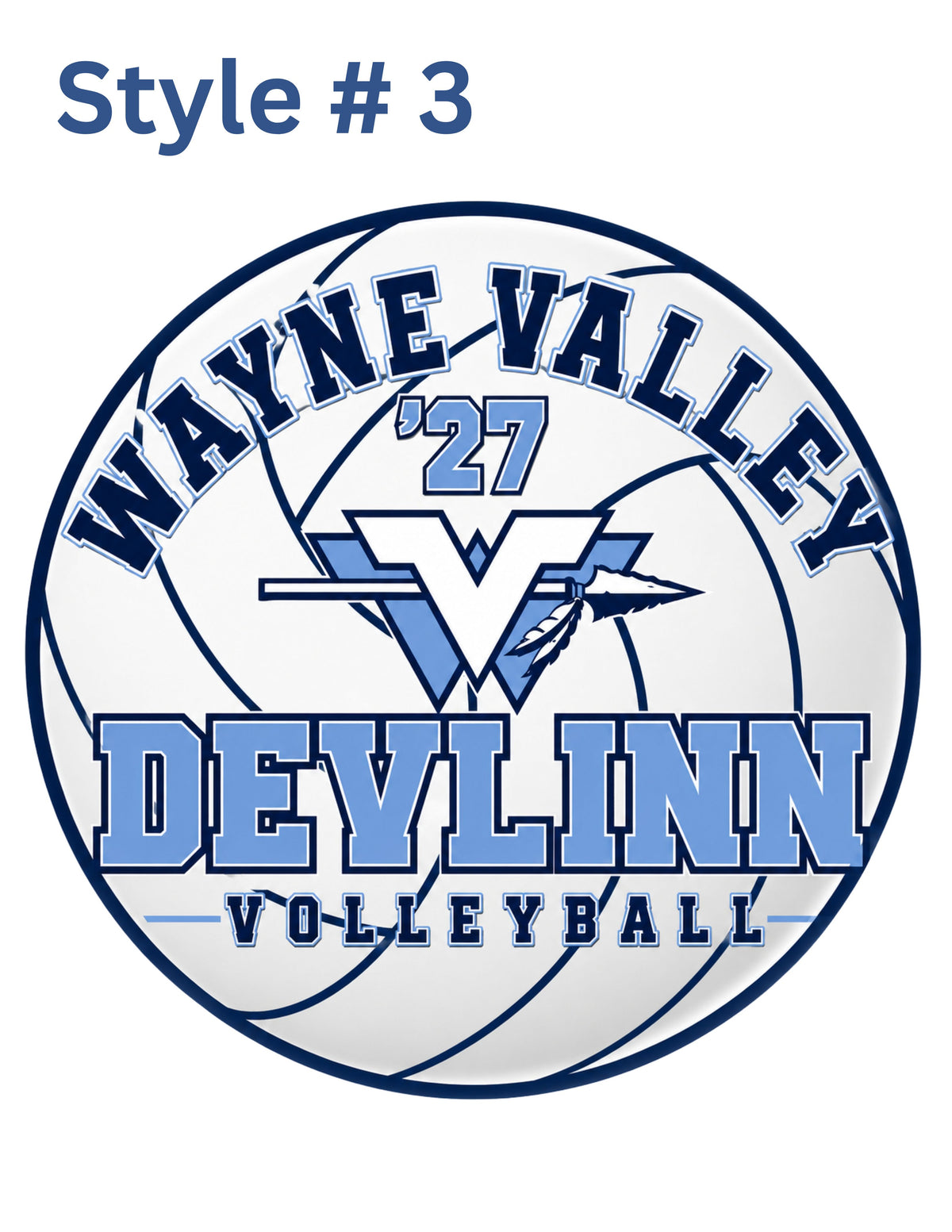 Wayne Valley Volleyball Car Magnet