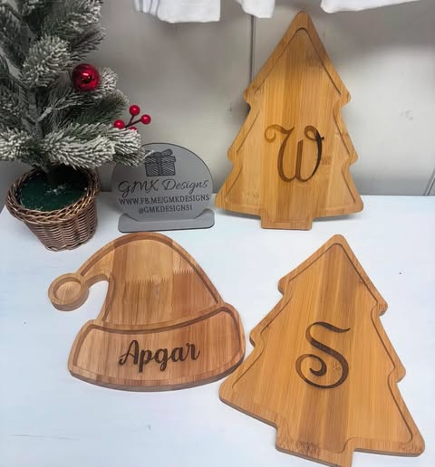 Personalized Christmas Wooden Tray